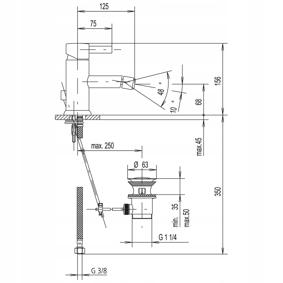  SAM German bidet 3328243010 robiť rôzne 